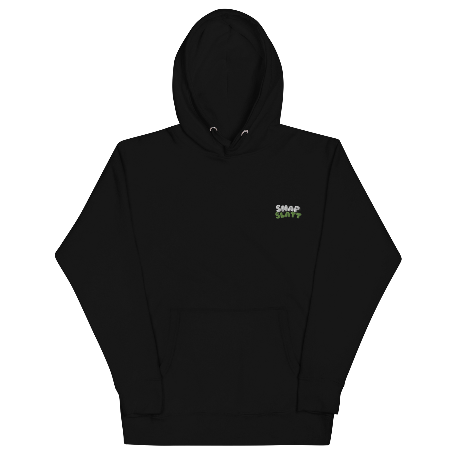 SNAPSLATT EMBROIDERED HOODIE Black