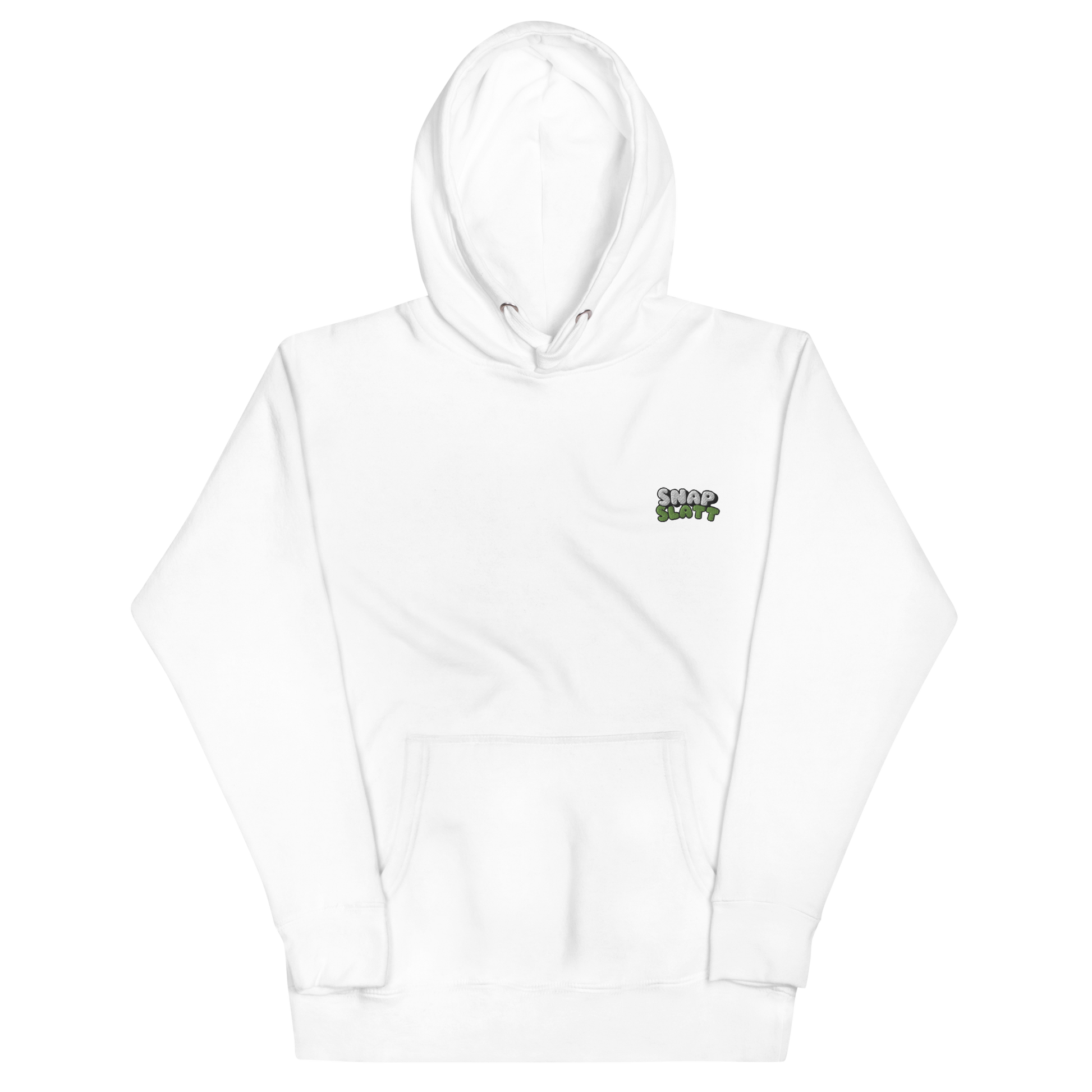 SNAPSLATT EMBROIDERED HOODIE White